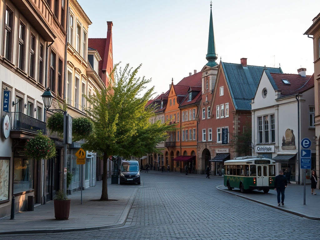 Mapa z zaznaczonymi punktami usługowymi w Brzegu, ilustrująca infrastrukturę miasta
